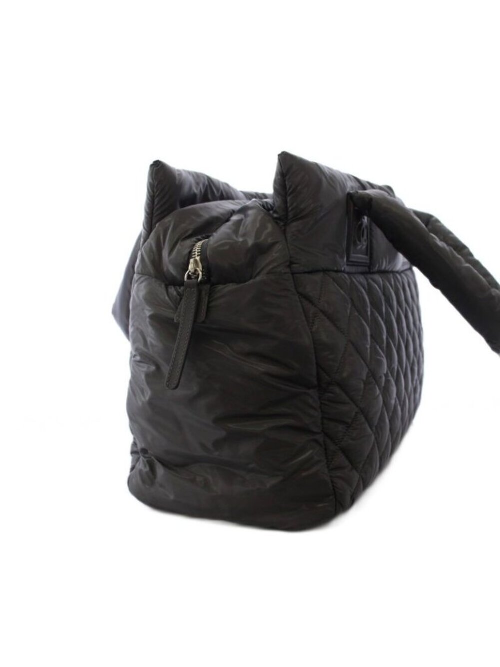 Chanel CC Logo Quilted Boston Bag CC Gray KH - Picture 3 of 9